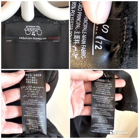 Le Temps Des Cerises Textured Scoop Neck T Shirt Semi Sheer Back Womens Size S - Picture 4 of 5